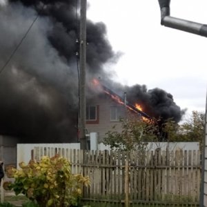 Пожар в частном доме на улице Артиллеристов