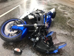 Несовершеннолетний мотоциклист попал в аварию