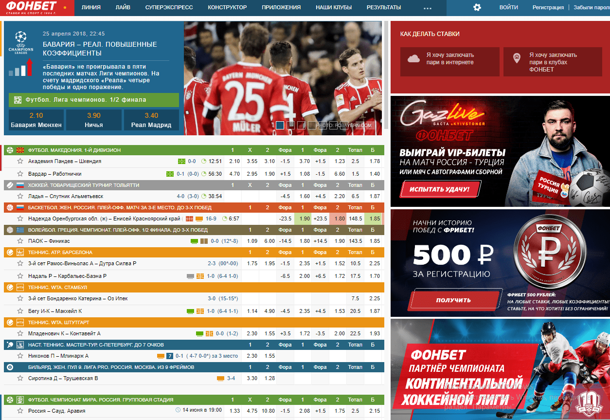 букмекерская контора чемпионат