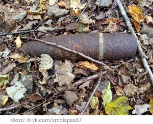 В Ярцевском районе найден 76-мм артиллерийский снаряд
