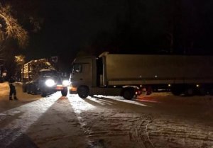 На Ленинской столкнулись лесовоз и фура