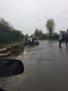 В сети появилось видео аварии на ул.50 лет Октября