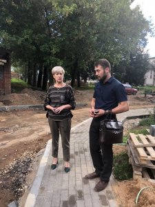Курзова посмотрела ход проведения благоустройства 