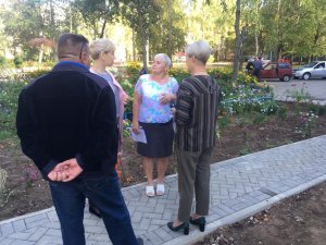 Курзова посмотрела ход проведения благоустройства 