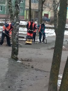 Укладка асфальта в январе