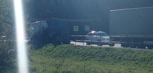 Авария возле кафе "Дорожный патруль" на трассе М-1