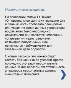 Операторы будут обязаны удалять персональные данные по первому запросу пользователей.