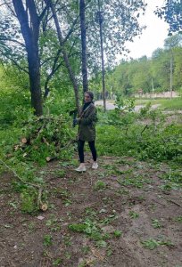 Сквер возле Банного озера начали благоустраивать