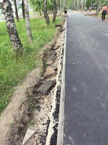 Три раза на одно место укладываем асфальт